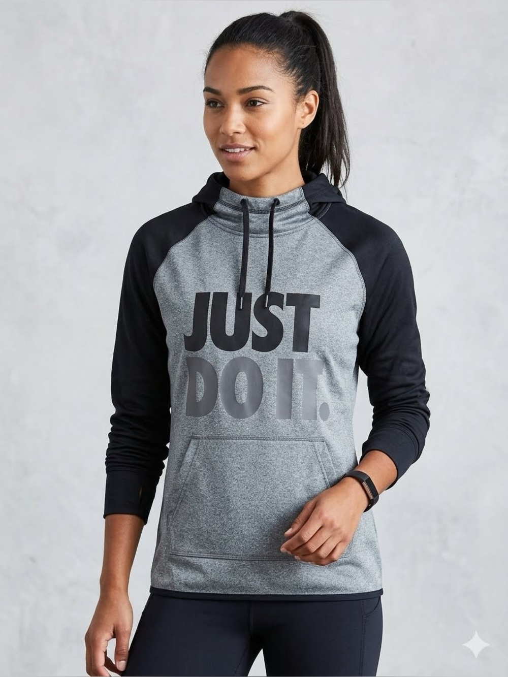 Nike | Just Do It Graphic Thermal Hoodie Sweatshirt Size Medium - Picture 1 of 5